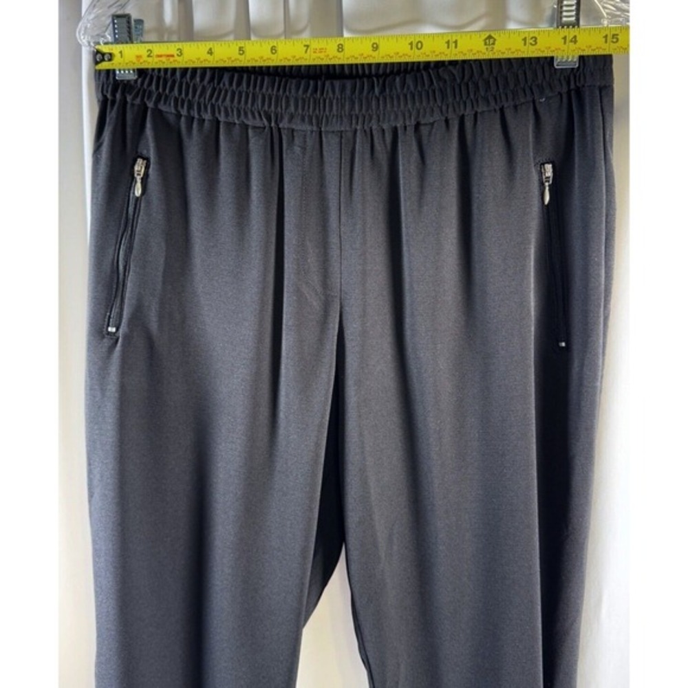 New York & Co Black Stretch Jogger Pants Elastic Waist Zip Pocket M Preppy 74-14 - Picture 6 of 13